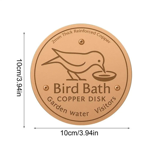 Bird bath copper - bird, for