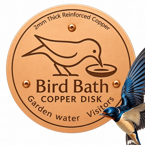 Bird bath copper disk - bath,