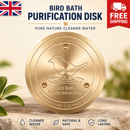 Bird bath copper disk - bird, for