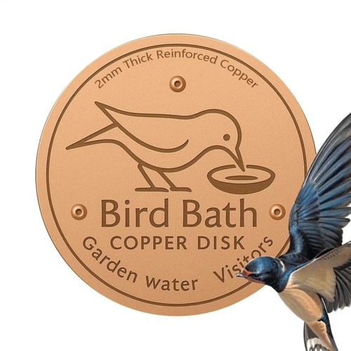 Bird bath copper disk - disk, for