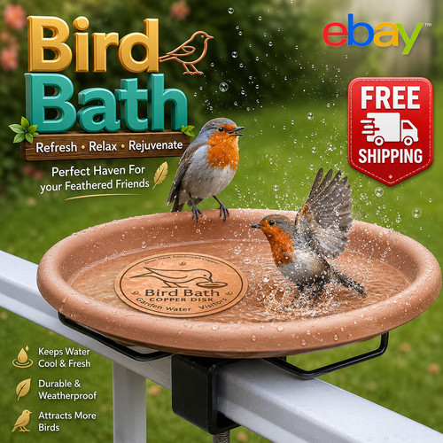 Bird bath copper disk for - bird,