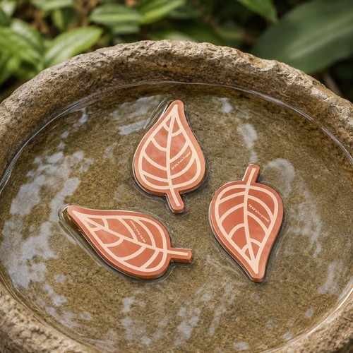 Copper bird bath - bird, discs