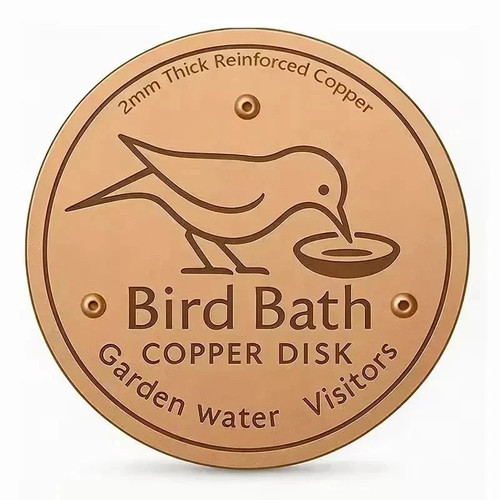 Copper bird bath purification - bird,