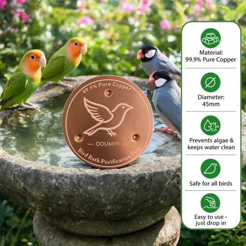 Bird bath water cleaning disk - bird,