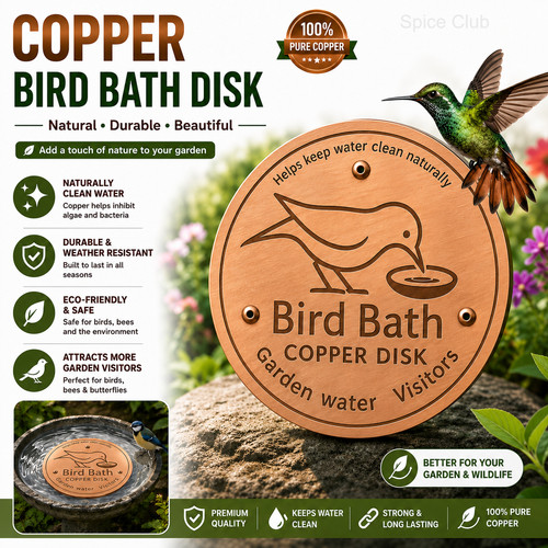 Bird bath copper - bird, for